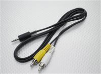 3.5mm to Male Mono RCA A/V Plugs Lead (100mm) [015000072]